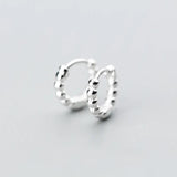 925 Sterling Silver Geometric Hoop Earrings for Women