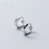 925 Sterling Silver Geometric Hoop Earrings for Women