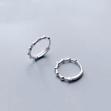 925 Sterling Silver Geometric Hoop Earrings for Women