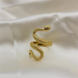 925 Silver Snake Rings Women High Special Rock Punk Jewelry