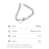 925 Silver Open Size Index Finger Ring Classic Wedding Fine Jewelry