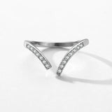 925 Silver Open Size Index Finger Ring Classic Wedding Fine Jewelry