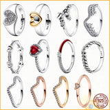 Radiant Heart Pav? Signet Ring 925 Sterling Silver Women's Anniversary Jewelry