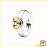 Radiant Heart Pav? Signet Ring 925 Sterling Silver Women's Anniversary Jewelry