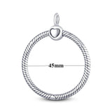 925 Silver O-Pendant Charm Chain Necklace for Women