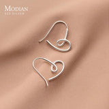 925 Silver Heart Stud Earrings Fine Jewelry Wedding Gift