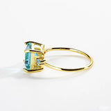 925 Silver Green CZ Zircon Ring Women Wedding Fine Jewelry