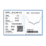 CZ Pendant 925 Silver Chain Necklace Women Wedding Jewelry