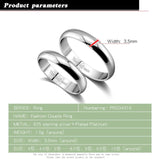 925 Sterling Silver Couple Ring Solid Silver Jewelry Gift