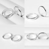 925 Sterling Silver Couple Ring Solid Silver Jewelry Gift
