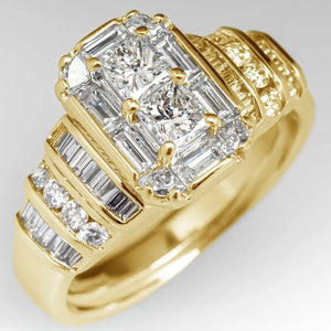 Vintage Zircon 925 Silver Engagement Wedding Band Ring for Women
