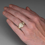 Vintage Zircon 925 Silver Engagement Wedding Band Ring for Women