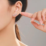 925 Silver Water Drop CZ Long Earrings Wedding Jewelry Gift