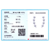 925 Silver Water Drop CZ Long Earrings Wedding Jewelry Gift