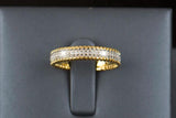 925 Silver Wedding Band Ring w/ 5A Zircon Jewelry