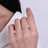Sterling Silver 925 Oxidized Light Shape Ring Fine Jewelry for Women