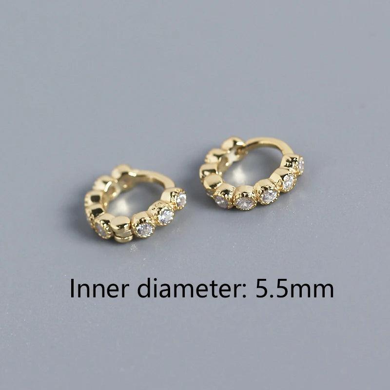 Colorful Zircon Ear Buckle 925 Silver Earring