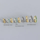 Colorful Zircon Ear Buckle 925 Silver Earring