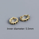 Colorful Zircon Ear Buckle 925 Silver Earring