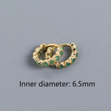 Colorful Zircon Ear Buckle 925 Silver Earring