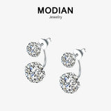 925 Silver CZ Ear Jacket for Women Wedding Crystal Jewelry