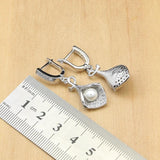 925 Silver Pearl Zircon Wedding Jewelry Set