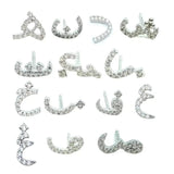 Arabic Love Letter Earrings Micro Pave 5A CZ 925 Sterling Silver