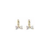 925 Silver Zircon Bow Earrings for Women