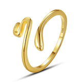 TrustDavis 925 Silver Snake Cocktail Ring Gift For Women DA620
