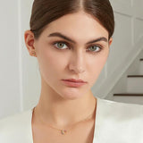 Rainbow CZ Silver 925 Stud Earrings Women Circle Round Small Earings For Girls