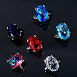 Dark Purple Amethyst Oval Silver Ring 925 Jewelry For Women