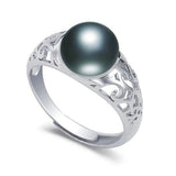 Natural Freshwater Pearl 925 Silver Retro Ring for Women