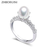 925 Silver Pearl Ring Retro Good Jewelry