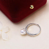 925 Silver Pearl Ring Retro Good Jewelry