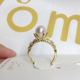 925 Silver Pearl Ring Retro Good Jewelry