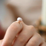 Freshwater Pearl 925 Silver Ring for Women