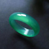 Natural Chalcedony Hand-carved Jade Ring in Various Colors