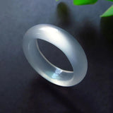 Natural Chalcedony Hand-carved Jade Ring in Various Colors