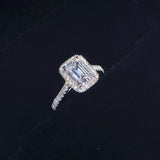 925 Silver Green Tourmaline Paraiba Ring For Women Engagement Wedding