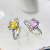 925 Silver Green Tourmaline Paraiba Ring For Women Engagement Wedding
