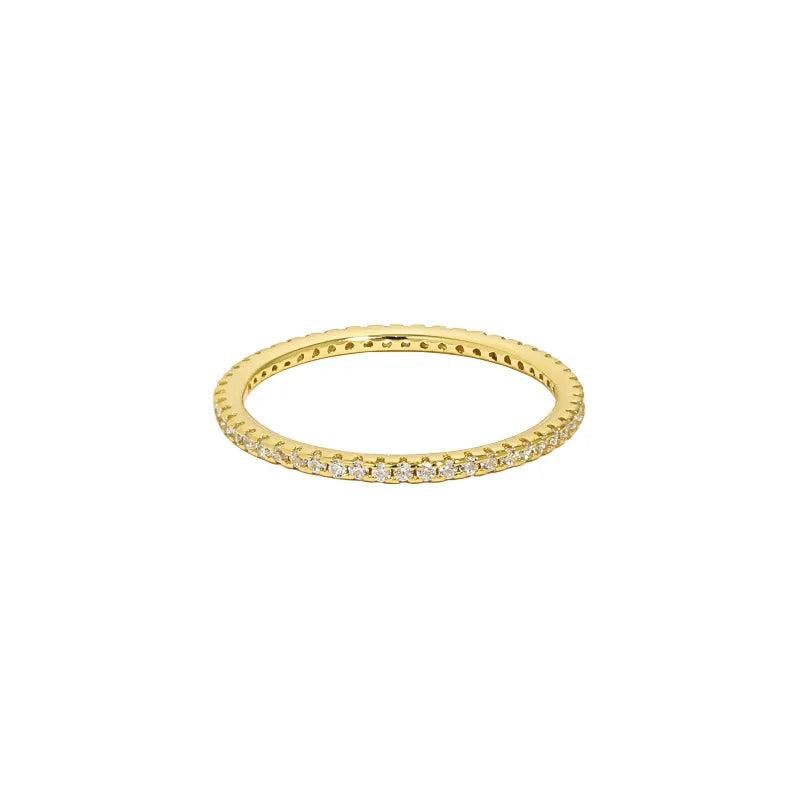 Minimalist 100% S925 Sterling Silver Zircon Rings for Women Men