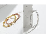 Minimalist 100% S925 Sterling Silver Zircon Rings for Women Men