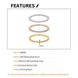 Minimalist 100% S925 Sterling Silver Zircon Rings for Women Men