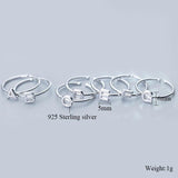 925 Sterling Silver A-Z Letter Alphabet Charm Name Ring Adjustable Opening