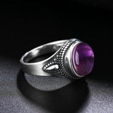925 Silver Amethyst Stone Personalized Rings for Women
