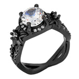 925 Sterling Silver Opal Ring with Zircon Wedding Anniversary Fine Jewelry