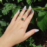 Square Zircon Finger Rings 925 Sterling Silver Jewelry Wedding Band Ring