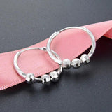 925 Silver 16mm Hoop Earrings Bead Earring Jewelry Gift