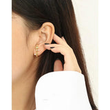 SHANICE S925 Sterling Silver Stud Earrings Shell Beads Female Jewelry