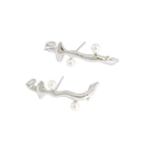 SHANICE S925 Sterling Silver Stud Earrings Shell Beads Female Jewelry